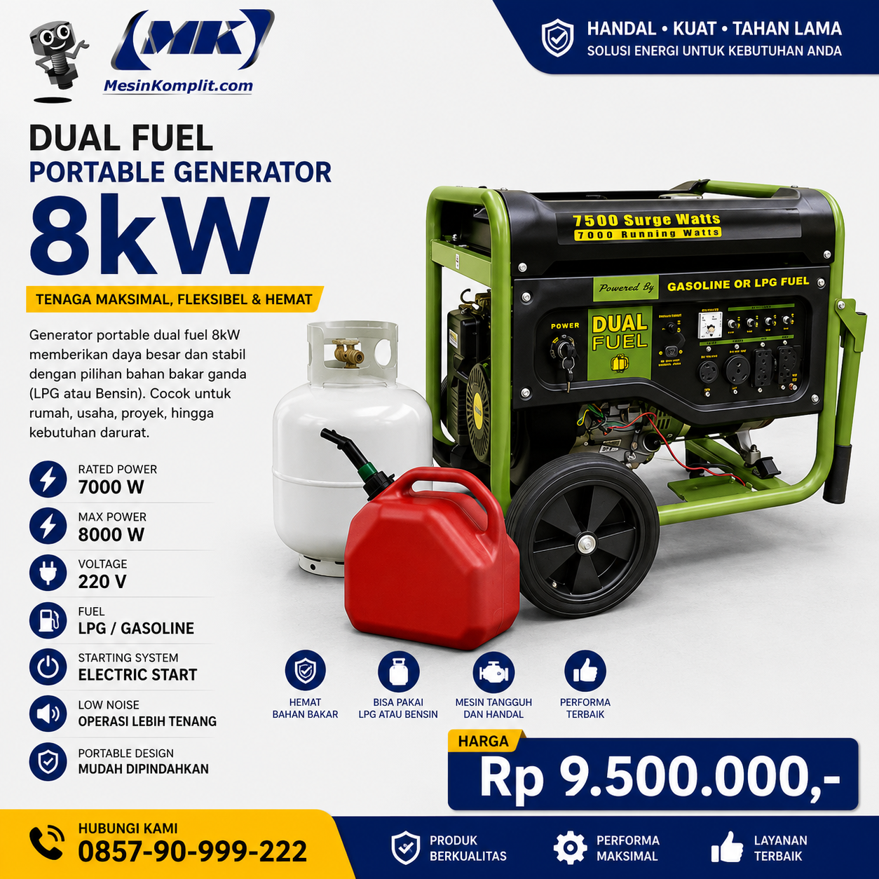 Genset Dual Fuel LPG Bens...